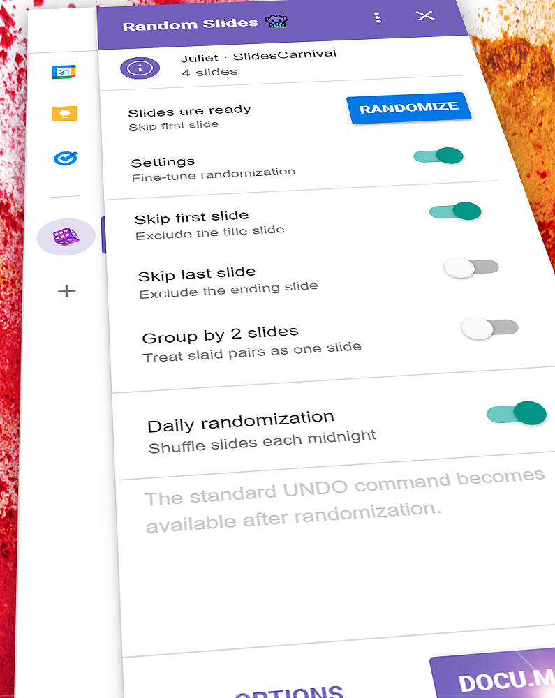 Random Slides · Google Workspace Slides App